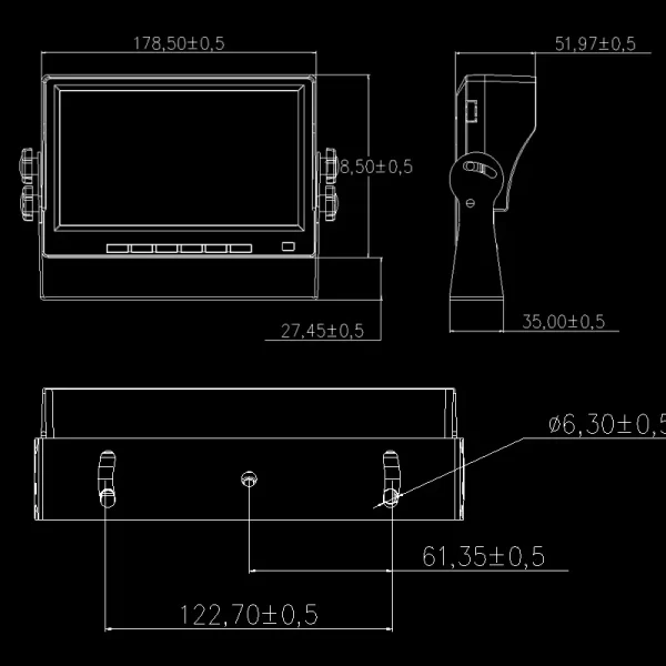 New arrival AHD 7inch TFT LCD COLOR MONITOR with 1080P reversing camera 720P backup camera